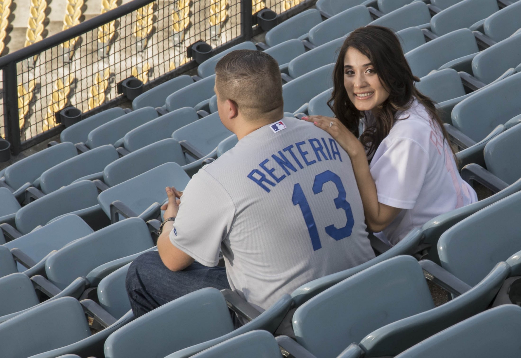 Engagement Session at Dodgers Stadium